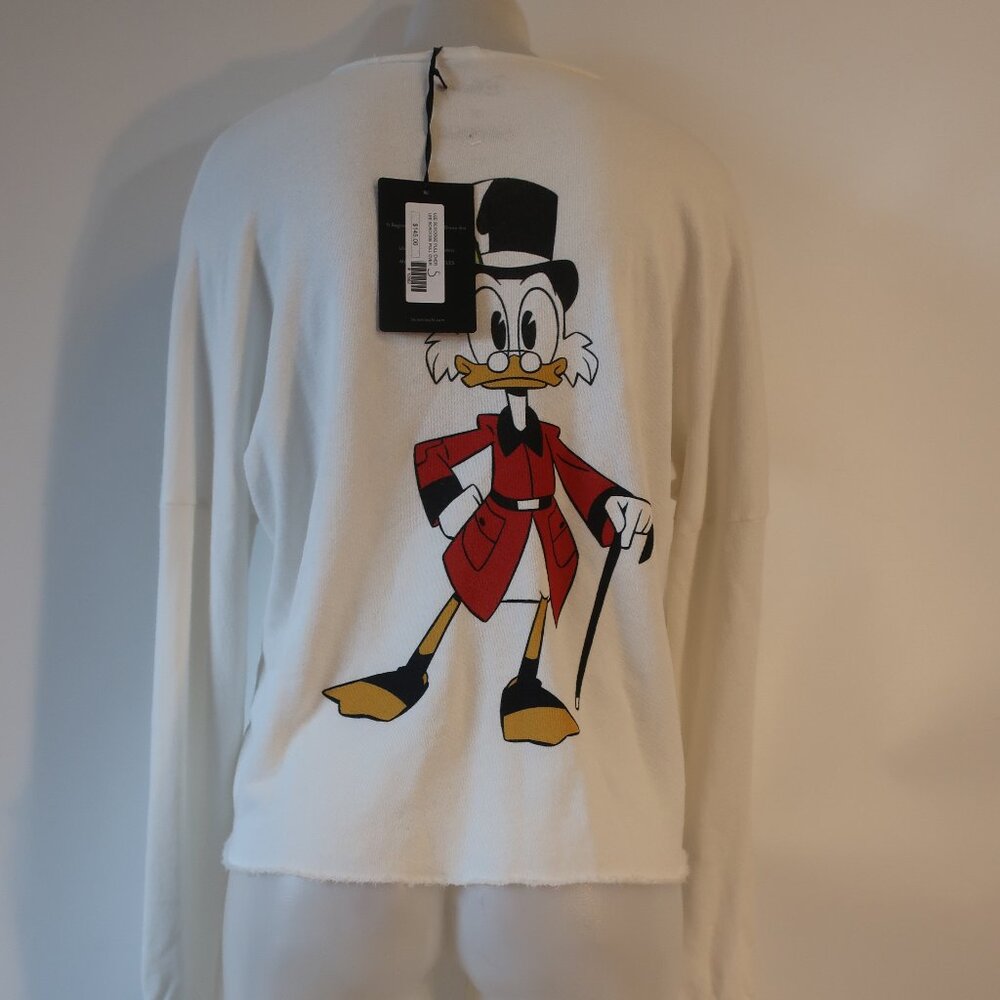 Lauren Moshi x Disney White Graphic Lee Scrooge Sweatshirt Small - Picture 6 of 9